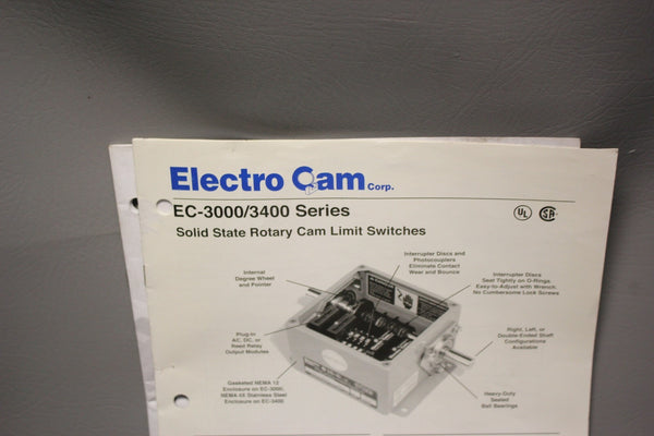 UNUSED ELECTRO CAM SOLID STATE ROTARY CAM LIMIT SWITCH  EC-3008-10-ADO