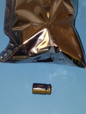 60 PC MATSUSHITA/PANASONIC 330uF 63V ALUMINUM ELECTROLYTIC CAPACITORS RADIAL