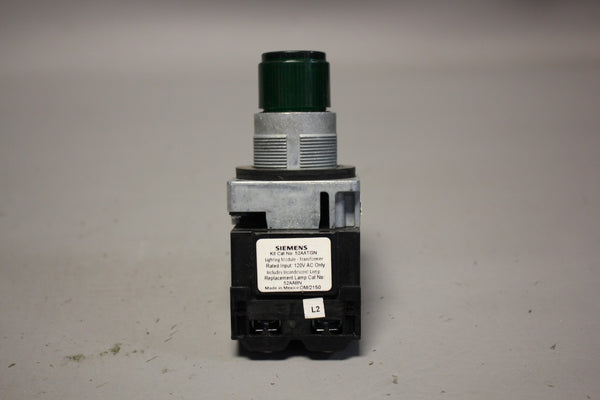 SIEMENS 52PT6G3A GREEN PILOT LIGHT & 2BJK CONTACT BLOCK