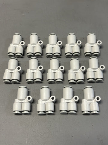 14- SMC KQ2U06-08 Union Y Fitting – 6mm Tube x 8mm Tube Push-to-Connect