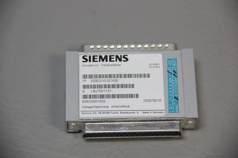 SIEMENS SIMULATION ERROR ADAPTER 6ZB2310-0CN00 FOR S7-1500 training