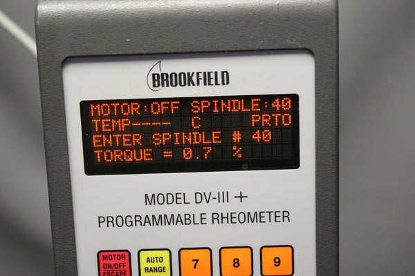 BROOKFIELD PROGRAMMABLE RHEOMETER WITH BASE UNIT DV-III+