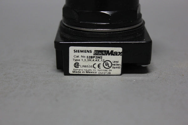 SIEMENS BLACK MAX RED MUSHROOM HEAD PUSH-PULL EMERGENCY STOP BUTTON 52BP2W2