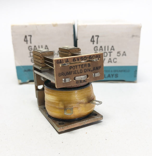 (2) Potter & Brumfield GA11A Relays Relay DPDT 5A 6VAC