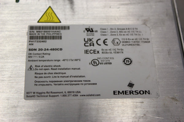 EMERSON SOLA POWER SUPPLY SDN 20-24-480CD