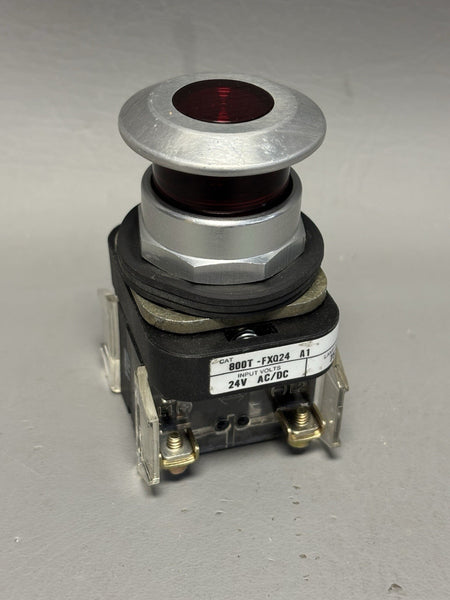 Allen-Bradley 800T-FXQ24 24V Red Illuminated Push Pull Button