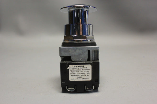 SIEMENS 52PP2G3AB GREEN MUSHROOM  HEAD ILUMINATED PUSH & PULL BUTTON