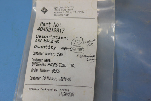 55PCs Eim Controls 4045212817 568-128-70D O Rings