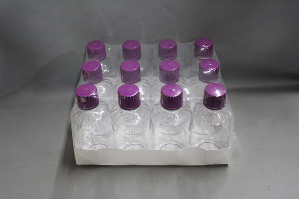 NEW LOT OF 12 VWR 500ML GRADUATED POLYCARBONATE CLEAR ROUND BOTTLES 30180-030