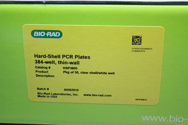 NEW BOX 50 BIO-RAD HARD-SHELL 384 WELL THIN WALL PCR PLATES 50uL HSP3805
