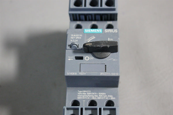 UNUSED SIEMENS SYSTEM PROTECTION CIRCUIT BREAKER 3RV2711-1DD10