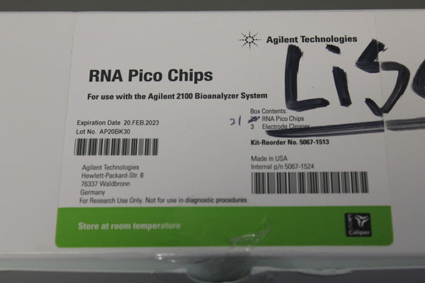 NEW BOX OF 21 AGILENT RNA PICO CHIPS FOR 2100 BIOANALYZER 5067-1524