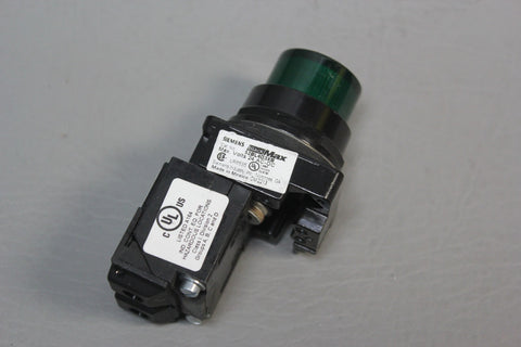 NEW SIEMENS PILOT LIGHT GREEN 52BL4D3XB BLACK MAX LED 30MM