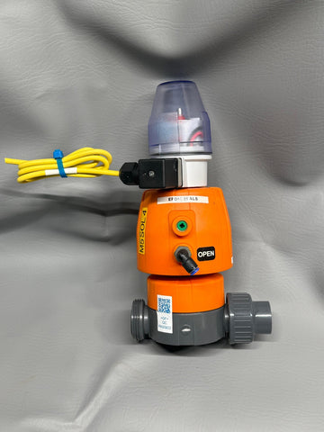GEORG FISCHER  PNEUMATICALLY ACTUATED VALVE #8 WITH 199190305 POSITION INDICATOR