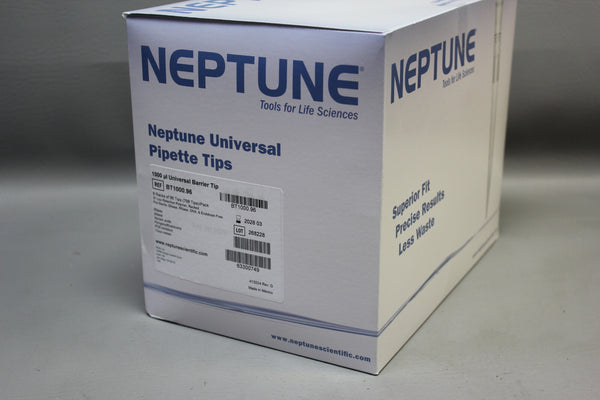 768 NEPTUNE UNIVERSAL BARRIER PIPETTE TIPS LOW RETENTION STERILE BT1000.96