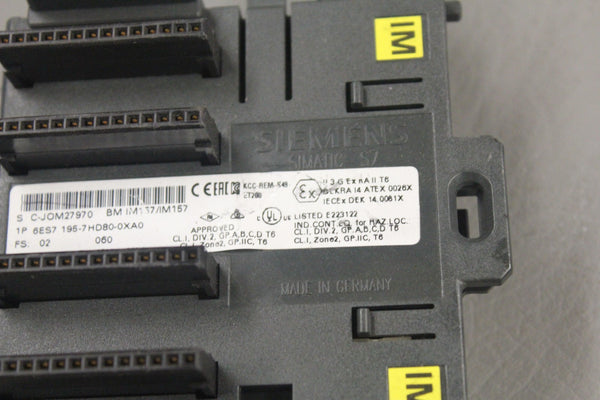 SIEMENS SIMATIC BUS MODULE 6ES7 196-7HD80-0XA0