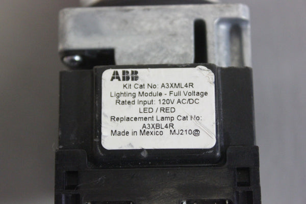 ABB RED ILLUMINATED PUSH/PULL PUSHBUTTON A3XML4R