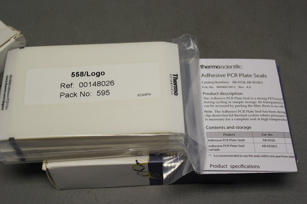 100 NEW THERMO SCIENTIFIC ADHESIVE SEALING SHEETS AB-0558 00148026