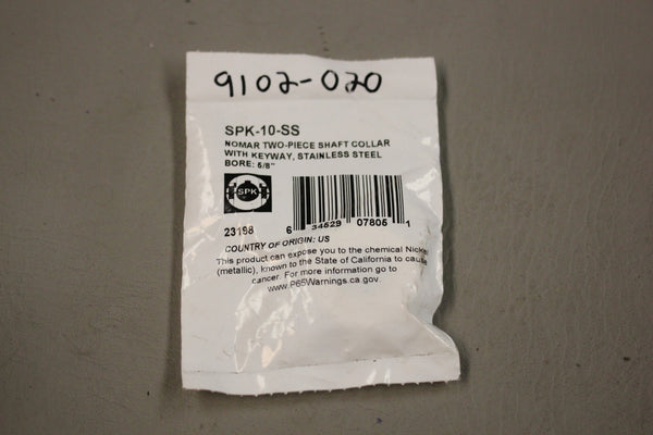 NEW RULAND SPK-10-SS NOMAR TWO SHAFT COLLAR