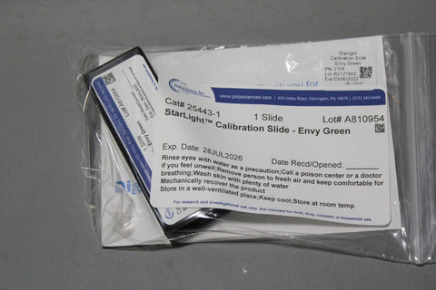 NEW POLYSCIENCES STARLIGHT ENVY GREEN CALIBRATION SLIDE 25443-1