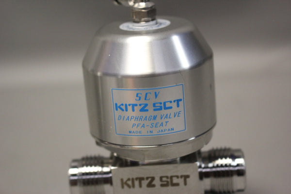 UNUSED SCV KITZ SCT DIAPHRAGM VALVE W/PFA-SEAT 316LE KD STAINLESS STEEL 10K-1/2"