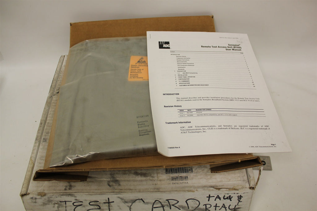 Adc Soneplex Remote Test Access Unit Rtau0a11