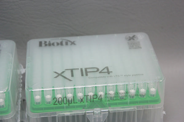 LOT OF 2 RACKS BIOTIX XTIP4 200 UL FILTERED TIPS STERILIZED 63300001