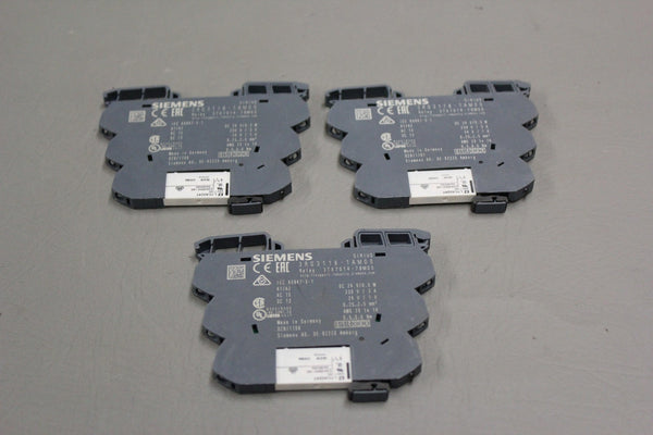 LOT OF 3- SIEMENS 3RQ3118-1AM00 COUPLER PLUG IN RELAYS