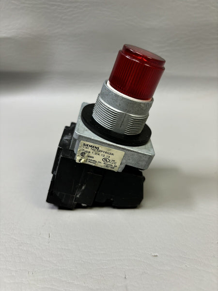SIEMENS PUSH TO TEST PILOT LIGHT RED 52AATG LIGHTING MODULE 52PT6G2A