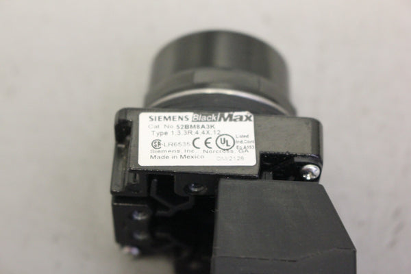SIEMENS BLACK MAX 52BM8A3K TURQUOISE PUSHBUTTON & 52BAK BLOCK