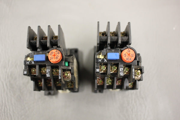 LOT OF TWO MITSUBISHI ELECTRIC THERMAL OVERLOAD RELAY TH-K12ABHZKPUL