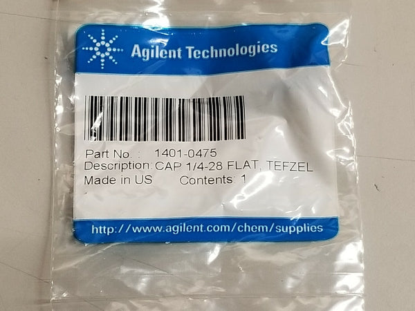New Agilent Cap 1/4-28 Flat Tefzel 1401-0475