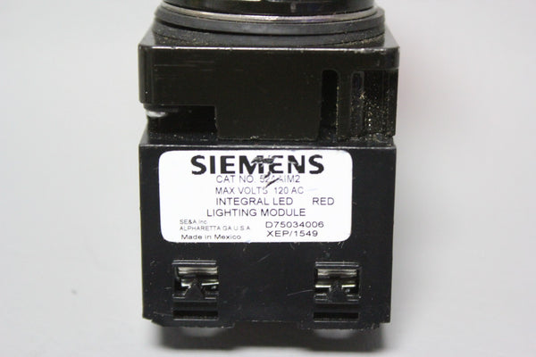 SIEMENS BLACK MAX RED MUSHROOM HEAD PUSH PULL BUTTON 52BP2MRA W/ 52BJK