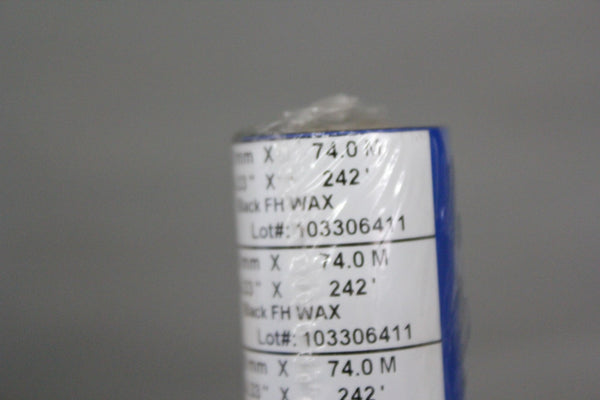 18 NEW CSO BLACK FH WAX THERMAL TRANSFER RIBBON 110mm x 74M 4.33" x 242'