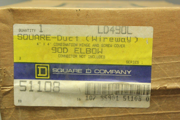 NEW SQUARE-D 4x4 90D ELBOW LD490L
