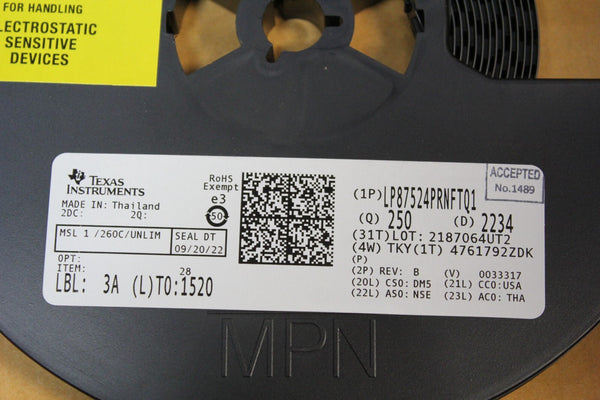 250 NEW TI 10-A Buck Converter With Integrated Switches IC  LP87524PRNFTQ1