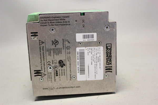 PHOENIX CONTACT QUINT 24V POWER SUPPLY 20A QUINT-PS-100-240AC/24DC/20