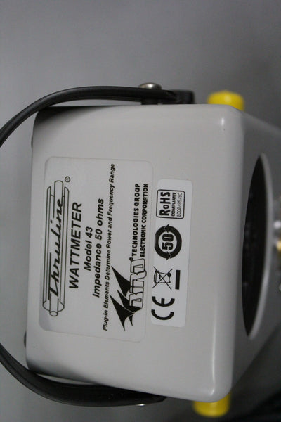 BIRD THRULINE WATTMETER MODEL 43 50 ohm WITH 1000H ELEMENT
