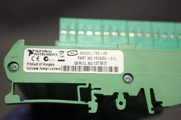 NATIONAL INSTRUMENTS CONNECTOR BLOCK TBX-68