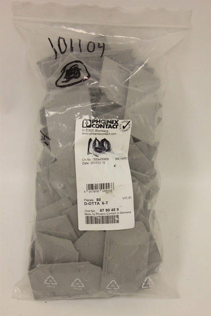 (100)  PHOENIX CONTACT TERMINAL BLOCK END COVERS D-OTTA-6
