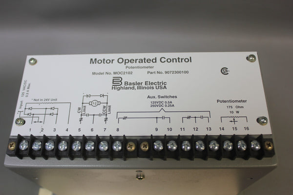 NEW BASLER ELECTRIC MOTOR OPERATED CONTROL POTENTIOMETER  MOC2102 9072300100