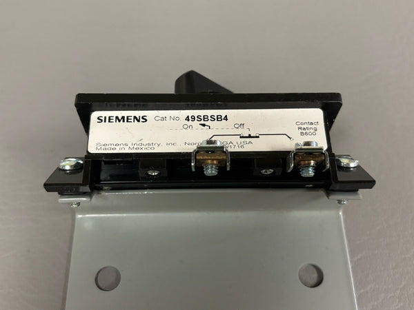 Unused SIEMENS 49SBSB4 Selector Switch