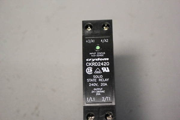 UNUSED CRYDOM 240V 20A SOLID STATE CONTACTOR CKRD2420