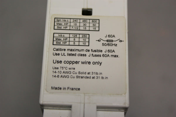 Unused SIEMENS OPEN TYPE SWITCH MANUAL CFS362JLN1