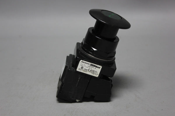 SIEMENS ILLUMINATED GREEN MUSHROOM HEAD PUSH PULL BUTTON 52BP2G3A, 52AATG, 52BJK