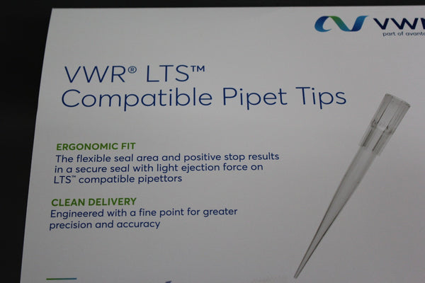 NEW BOX OF 960 VWR 20ul LOW RETENTION RACKED LTS COMPATIBLE PIPET TIPS 76323-936