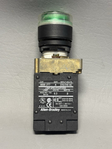 Allen Bradley 800E-2T7 Green Push Button