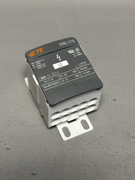 TE Connectivity DBL175-C-3 Power Distribution Block, 3 Pole, 175A (NEW)