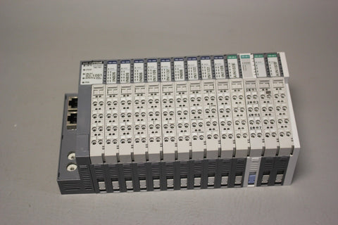 DANAHER SYQNET I/O RACK WITH 14 MODULES (1) TSIO-1001 (9) TSIO-2008 (4) TSIO-601