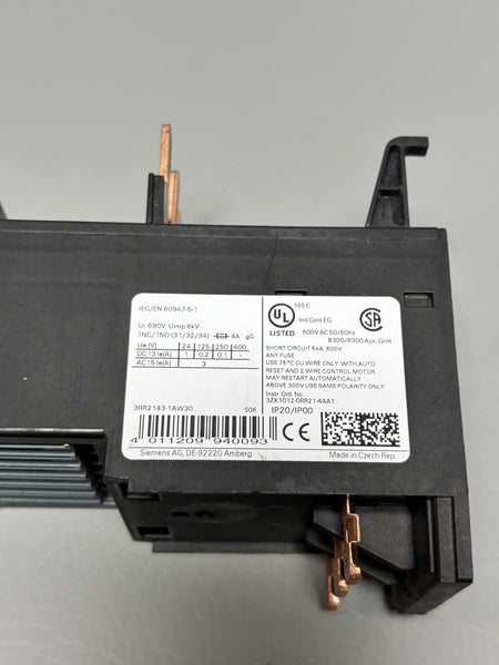SIEMENS 3RR2143-1AW30 Monitoring Relay 3RR21431AW30